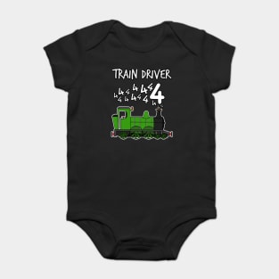 Train Driver 4 Year Old Kids Steam Engine Baby Bodysuit